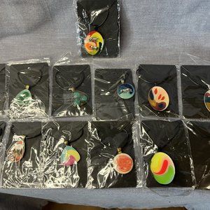 New in Package Acrylic Double-sided Necklace with Cord 13 Pieces